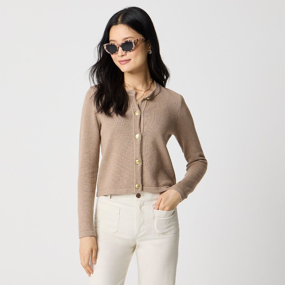 NWT J.Crew Factory Cotton Cardigan Sweater Lady Jacket - Picture 3 of 7